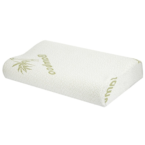 S-L Size Options -- 1Pc Bamboo Memory Foam Sleep Pillow Contoured